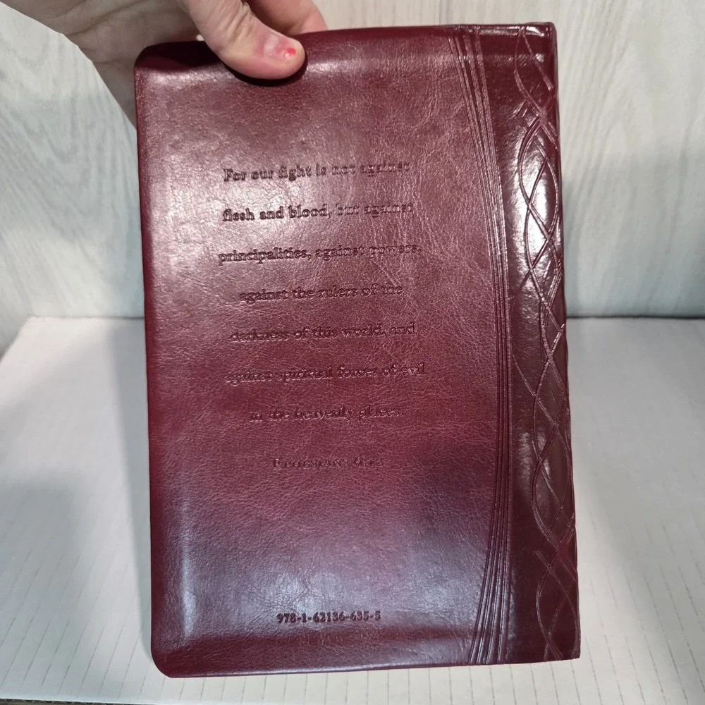Spiritual Warfare Bible Modern English Version Red Leather 2014